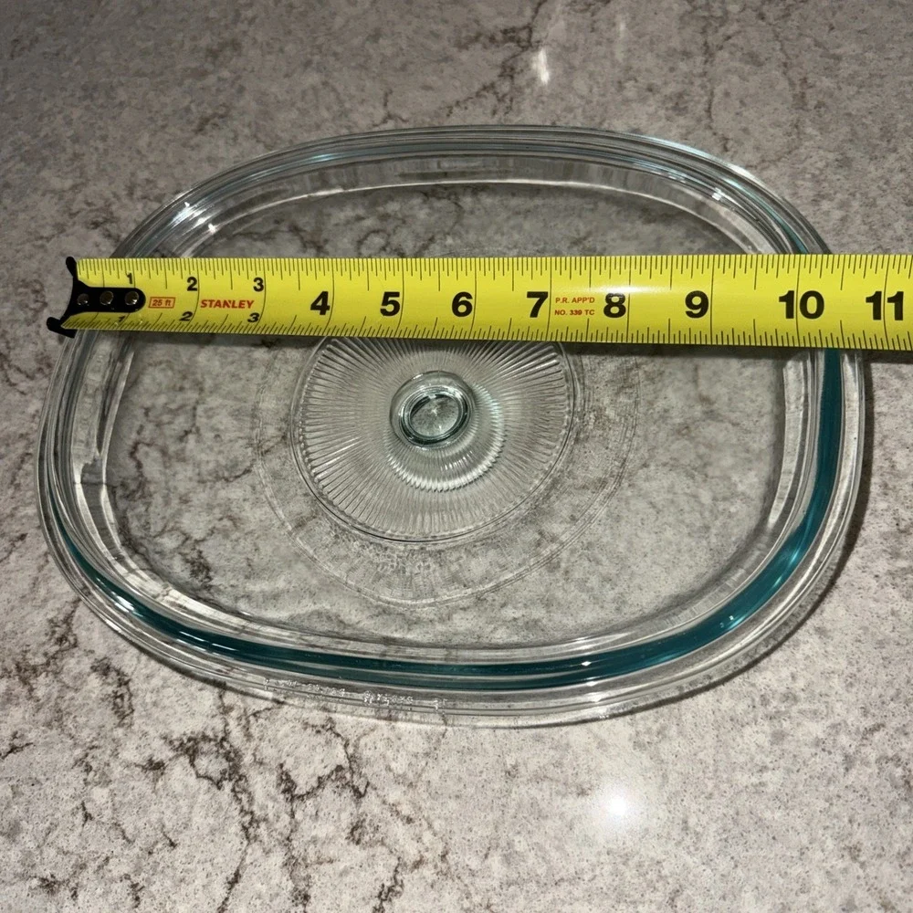 PYREX DC1.5C Corning Ware Clear Glass Oval Lid Only For French Casserole Replace